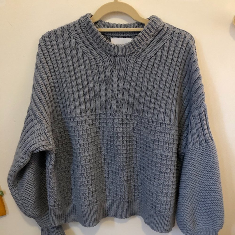 Knotty Ones Delcia Sweater in Dusty Blue
